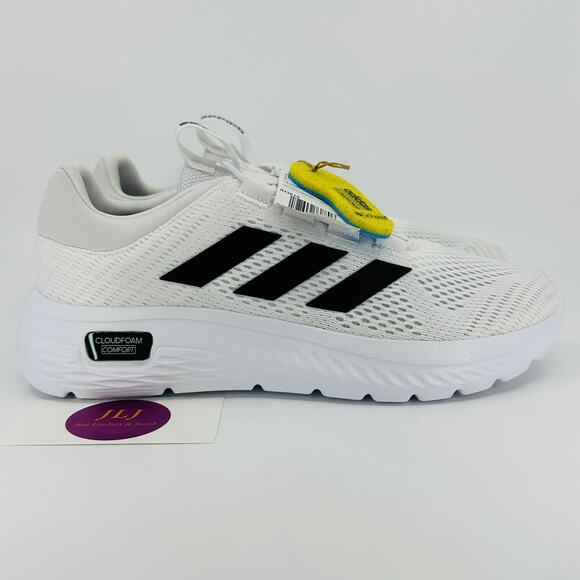 Adidas Men's Cloudfoam Comfy EL Casual Slip On Sneakers White IH3610 Size 7.5 - Picture 1 of 12